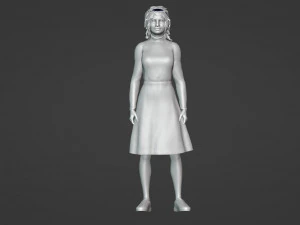 Woman looking older than her age 3D Model