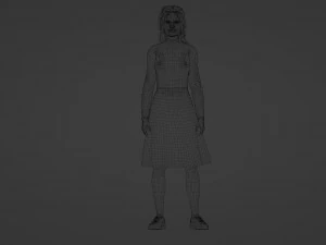 Woman looking older than her age 3D Model
