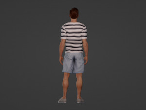 Male model in summer clothes 3D Модель