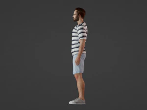 Male model in summer clothes 3D Model