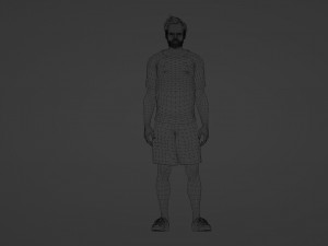 Male model in summer clothes 3D Модель