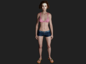 Realistic model in a swimsuit Modelo 3D
