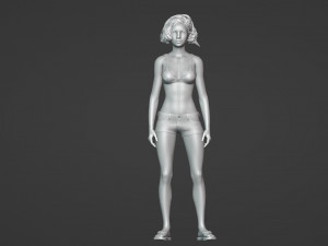 Realistic model in a swimsuit 3D Model