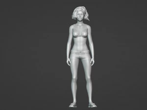 Realistic model in a swimsuit 3D Model