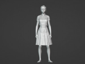Modest girl in a skirt 3Dモデル