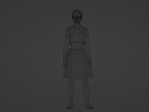 Modest girl in a skirt 3Dモデル