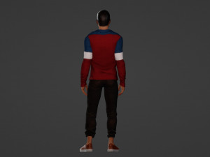 Handsome man of model appearance in a jacket 3D-Modell