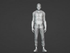 Handsome man of model appearance in a jacket 3D-Modell