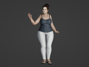 Friendly woman 3D Model