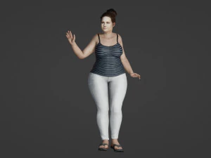 Friendly woman 3D Model