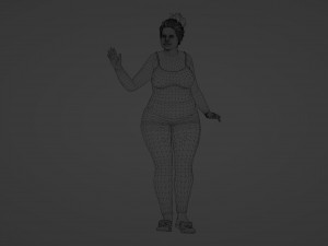 Friendly woman 3D Model