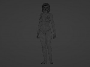 Stunningly beautiful woman 3D Model