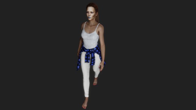 Businesswoman in white 3D Model .c4d .max .obj .3ds .fbx .stl .blend 