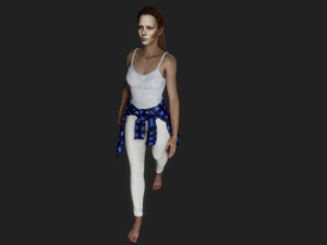 Businesswoman in white 3D Модель