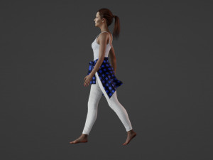 Businesswoman in white 3D Model
