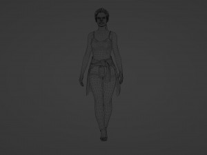 Businesswoman in white 3D Model