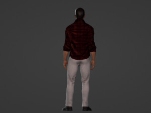 Standard man with stubble 3D Model