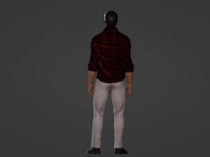 Standard man with stubble 3D Model