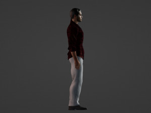 Standard man with stubble 3D Model