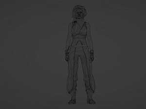 Average medieval woman 3D Модель