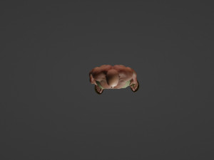 Bald guy in shorts Model 3D