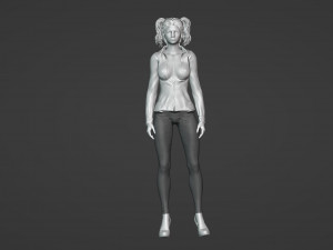 Beautiful student girl Model 3D