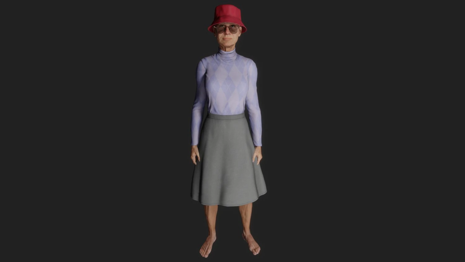 Mature pretty woman 3D Model .c4d .max .obj .3ds .fbx .stl .blend 