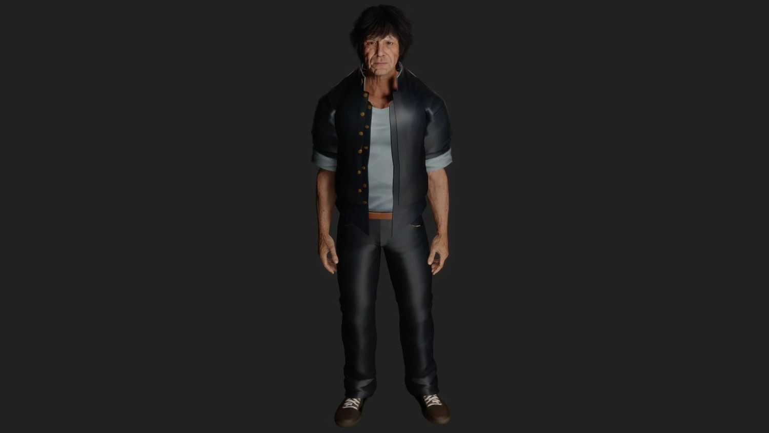 Middle aged man 3D Model .c4d .max .obj .3ds .fbx .stl .blend 