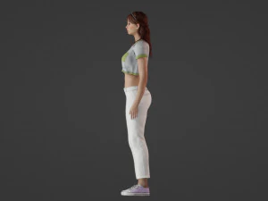 Girl with big eyes 3D Model