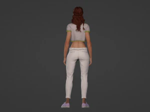 Girl with big eyes 3D Model
