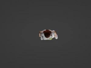 Girl with big eyes 3D Model