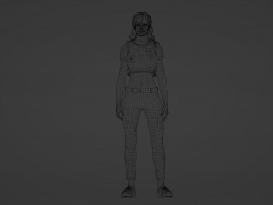 Girl with big eyes 3D 模型