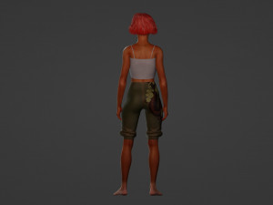 Dark-skinned beautiful woman 3D Model