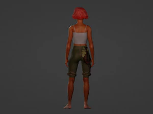 Dark-skinned beautiful woman 3D Model