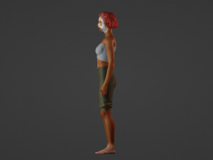 Dark-skinned beautiful woman 3D Model