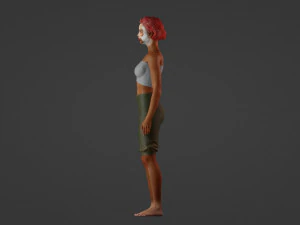 Dark-skinned beautiful woman 3D Model