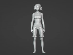 Dark-skinned beautiful woman 3D Model