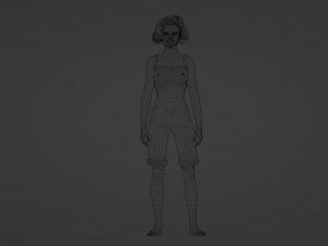 Dark-skinned beautiful woman 3D Model