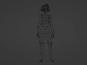 Dark-skinned beautiful woman 3D Model