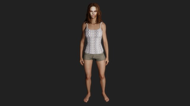 Young beautiful model 3D Modell .c4d .max .obj .3ds .fbx .stl .blend 