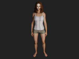 Young beautiful model 3D Model