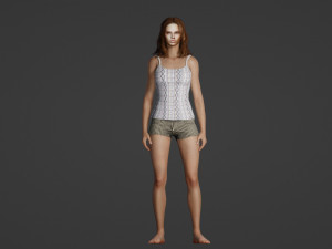 Young beautiful model 3D Modell