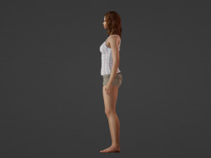 Young beautiful model 3D Modell