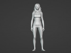 Young beautiful model 3D Modell