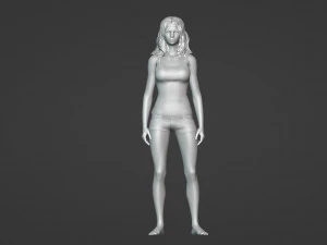 Young beautiful model 3D Model