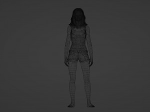 Young beautiful model 3D Modell