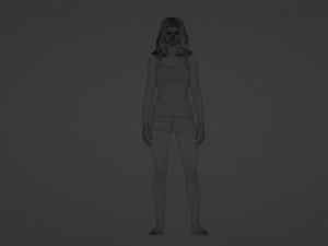 Young beautiful model 3D Modell