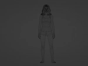 Young beautiful model 3D Model