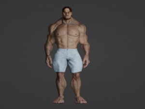 Huge strong man Model 3D