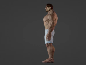 Huge strong man 3D Model
